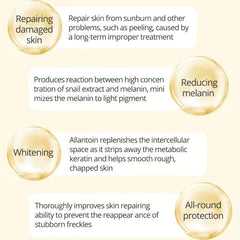 20ml Snail Nourishing Cream Dark Spot Remover Face Man Woman Moist Smooth