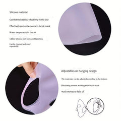 Silicone Hanging Ear Mask - Soft Moisturizing Transparent Mask