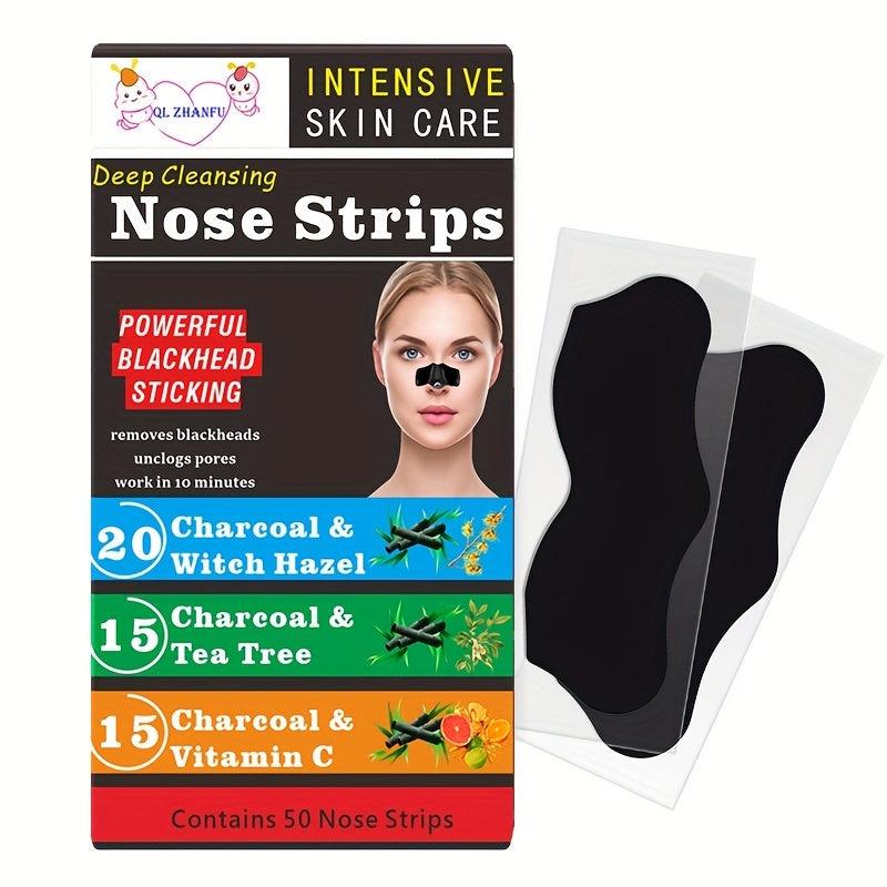Bamboo Charcoal Nose Patches 50 Pcs Box Deep Cleansing Pores