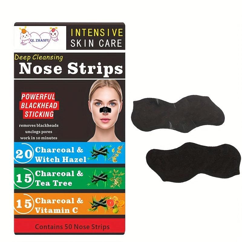 Bamboo Charcoal Nose Patches 50 Pcs Box Deep Cleansing Pores