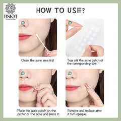 Night Tea Tree Acne Patch 22PCS Invisible Pimple Marks Close to Skin