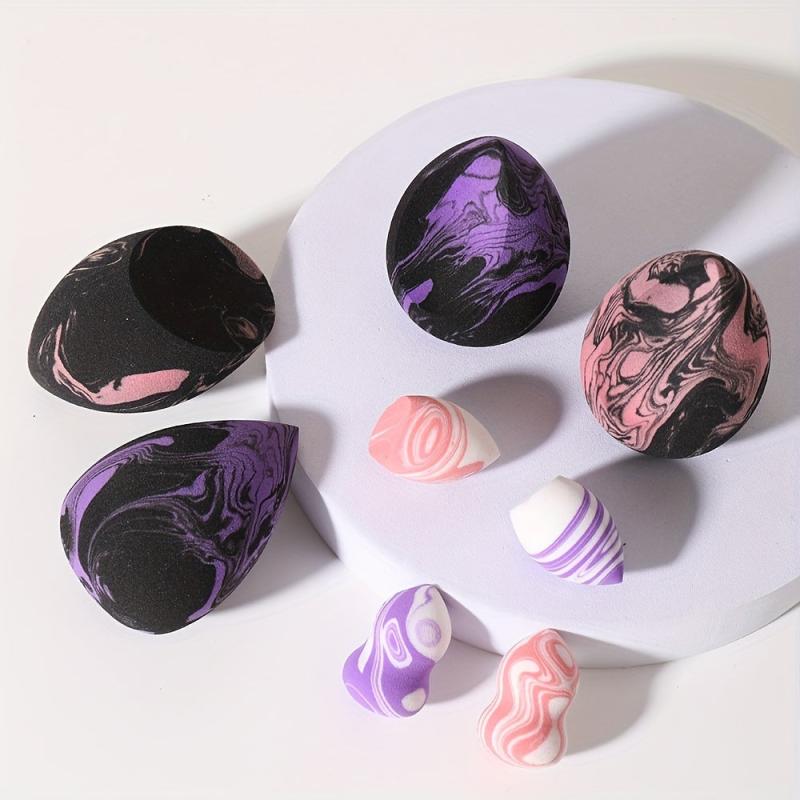 8pcs Two Tone Makeup Sponges for Wet and Dry Use