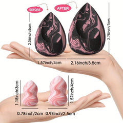 8pcs Two Tone Makeup Sponges for Wet and Dry Use