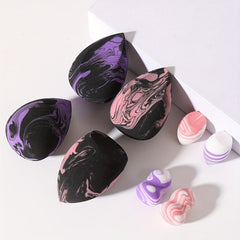 8pcs Two Tone Makeup Sponges for Wet and Dry Use