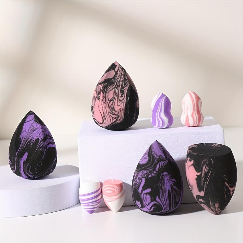 8pcs Two Tone Makeup Sponges for Wet and Dry Use