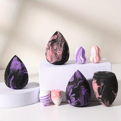 8pcs Two Tone Makeup Sponges for Wet and Dry Use