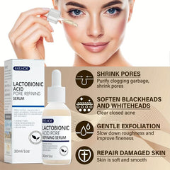Lactobionic Acid Pore Shrink Face Serum Repair Blackheads Acne Skin Care