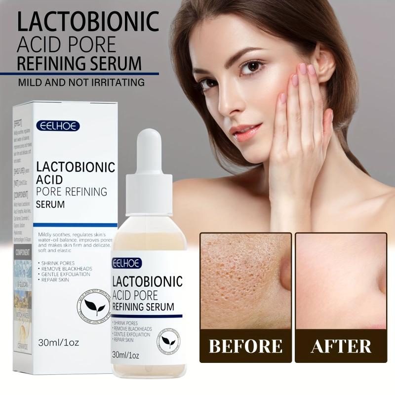 Lactobionic Acid Pore Shrink Face Serum Repair Blackheads Acne Skin Care