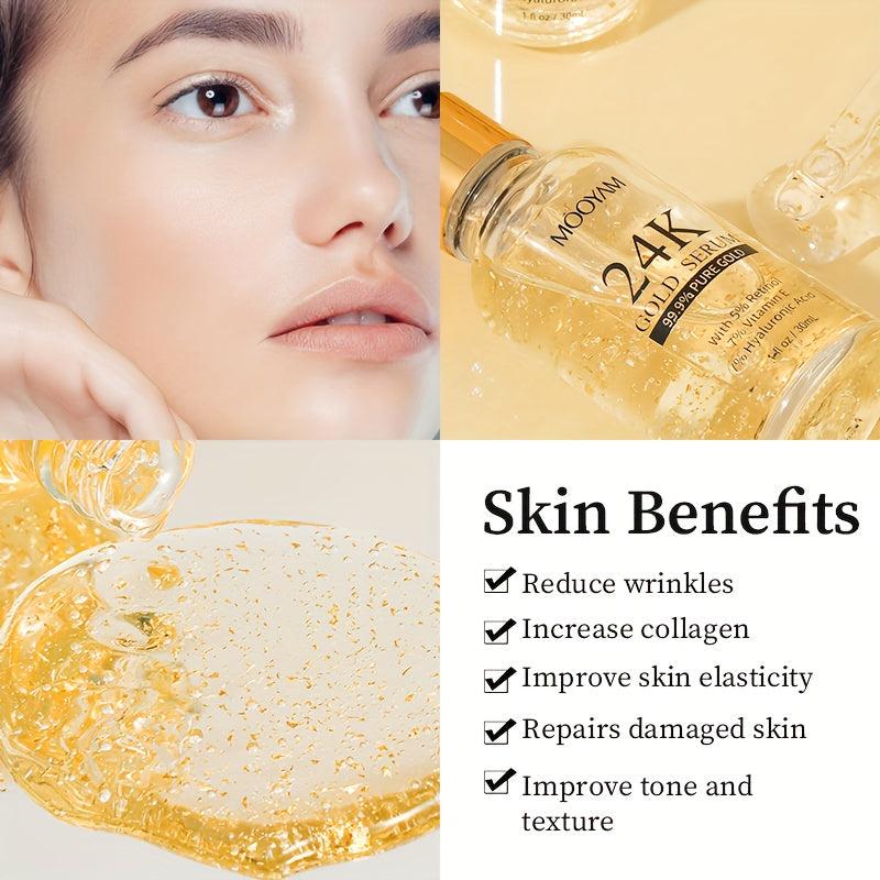 Facial Golden Essence with Vitamin E, Retinol, Hyaluronic Acid