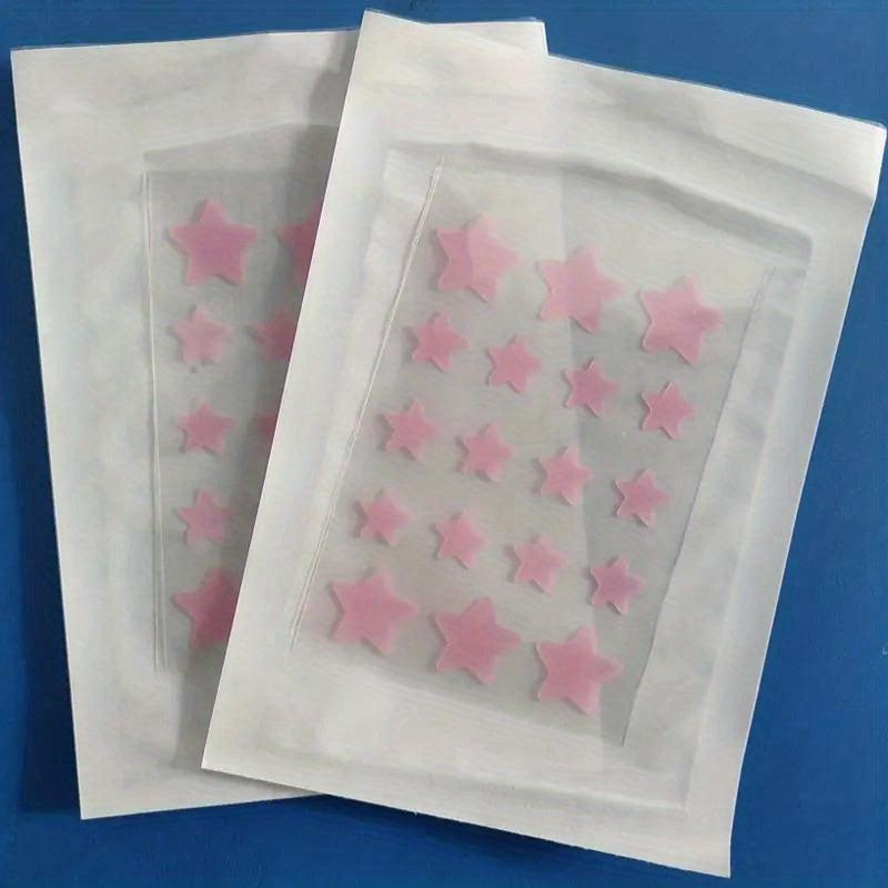 18 Pcs Pink Star Shape Pimple Patches Hydrocolloid Acne Patch For Covering Zits