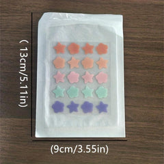 18 Pcs Pink Star Shape Pimple Patches Hydrocolloid Acne Patch For Covering Zits