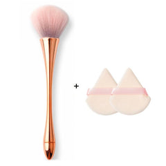 Large Powder Makeup Brush Kabuki Brush With Powder Puff & Sponge