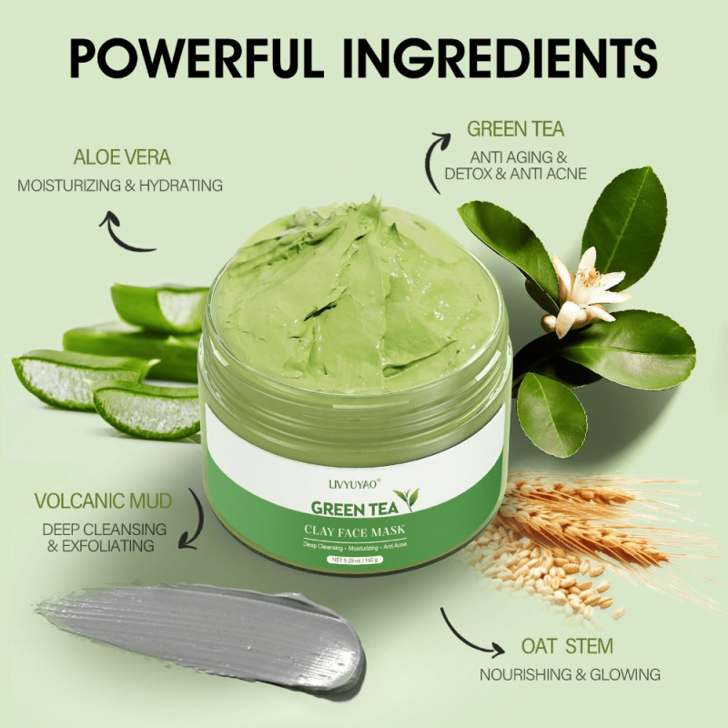 Green Tea Volcanic Mud Facial Mask 150g