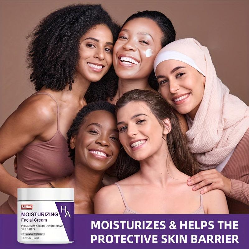 150g Hydrating Body & Face Moisturizer with Hyaluronic Acid & Ceramides