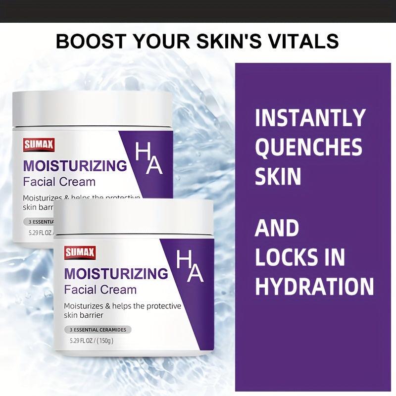 150g Hydrating Body & Face Moisturizer with Hyaluronic Acid & Ceramides