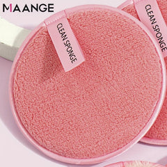 6pcs Reusable Lazy Makeup Remover Cleansing Puff Portable And Soft
