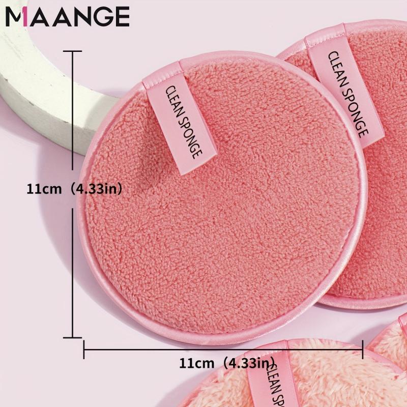 6pcs Reusable Lazy Makeup Remover Cleansing Puff Portable And Soft
