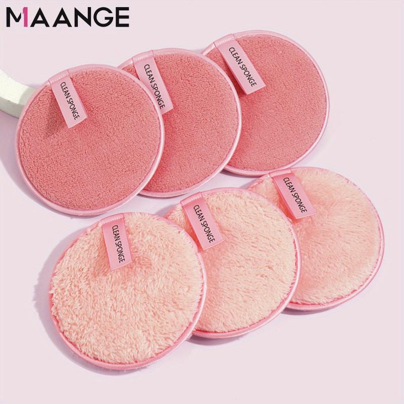 6pcs Reusable Lazy Makeup Remover Cleansing Puff Portable And Soft