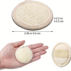 12Pcs Exfoliating Loofah Face Brush Cleanser & Massager Mini Round Bath Sponge