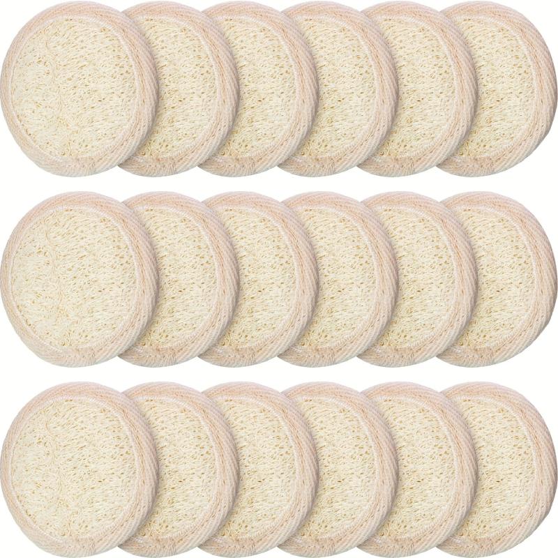 12Pcs Exfoliating Loofah Face Brush Cleanser & Massager Mini Round Bath Sponge