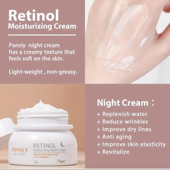 Retinol Night Cream Fade Fine Lines Wrinkles Moisturizing Aging Resisting 30g