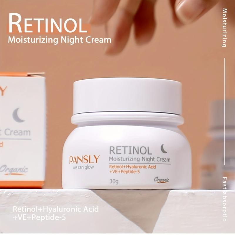 Retinol Night Cream Fade Fine Lines Wrinkles Moisturizing Aging Resisting 30g