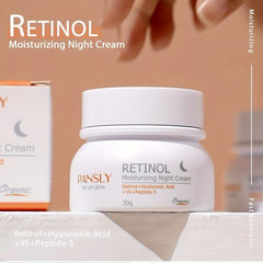Retinol Night Cream Fade Fine Lines Wrinkles Moisturizing Aging Resisting 30g