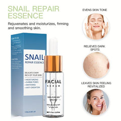 Snail Facial Serum for Nourished, Tightened, Even Skin Tone - 70 Char Limit