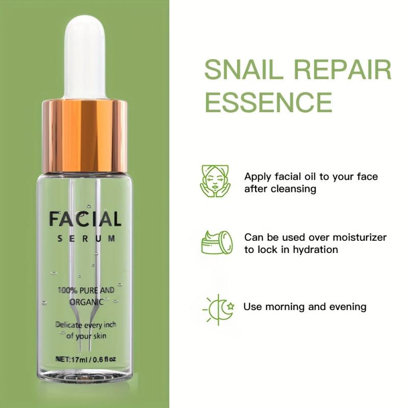 Snail Facial Serum for Nourished, Tightened, Even Skin Tone - 70 Char Limit