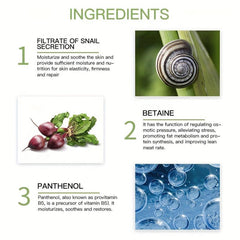 Snail Facial Serum for Nourished, Tightened, Even Skin Tone - 70 Char Limit