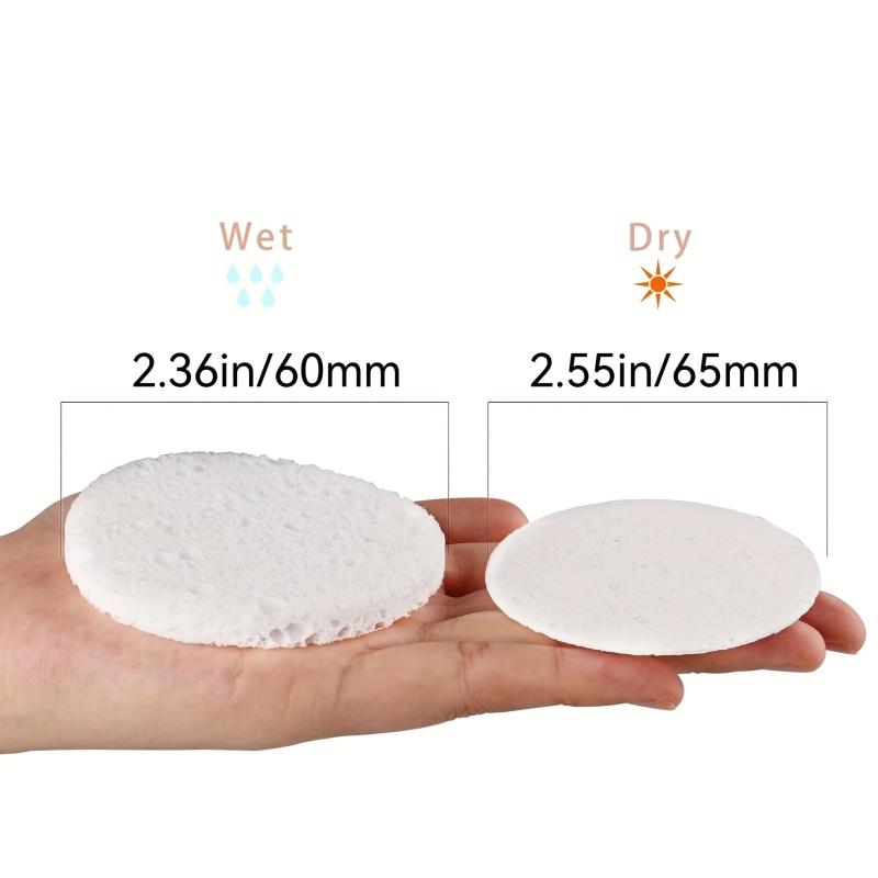50pcs Wood Pulp Cotton Sponge Face Cleaning Exfoliating Wash Brush Bath
