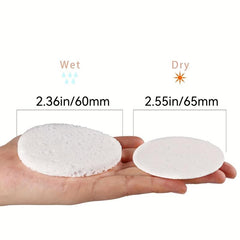 50pcs Wood Pulp Cotton Sponge Face Cleaning Exfoliating Wash Brush Bath