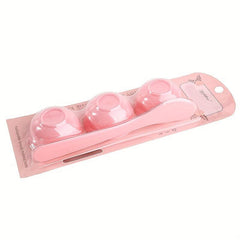 4pcs Pink Face Mask Mixing Bowl Set with Spatula for DIY Clay Mask