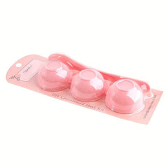 4pcs Pink Face Mask Mixing Bowl Set with Spatula for DIY Clay Mask