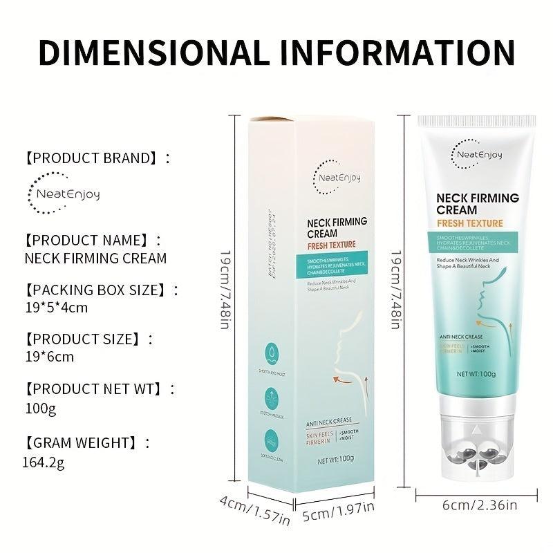 Neck Firming Cream with Massage Rollers