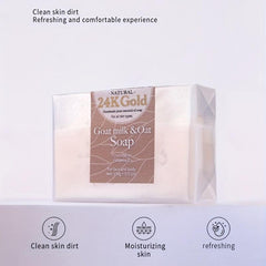 24K Golden Foil Goat Milk & Oat Soap 150g