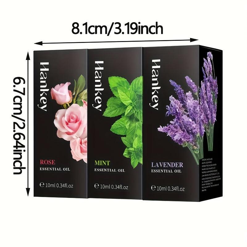 6pcs 10ml Essential Oil Set - Rose Mint Lavender Orange