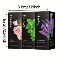 6pcs 10ml Essential Oil Set - Rose Mint Lavender Orange
