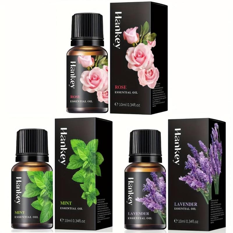 6pcs 10ml Essential Oil Set - Rose Mint Lavender Orange