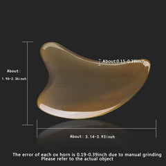 Natural OX Horn Gua Sha Board & Face Lift Massage Stick Set