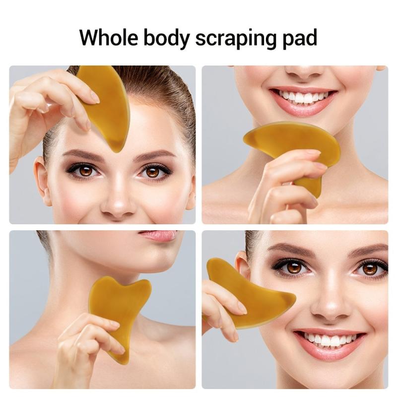 Natural OX Horn Gua Sha Board & Face Lift Massage Stick Set