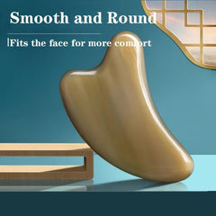 Natural OX Horn Gua Sha Board & Face Lift Massage Stick Set