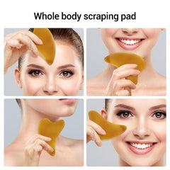 Natural OX Horn Gua Sha Board & Face Lift Massage Stick Set