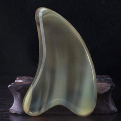 Natural OX Horn Gua Sha Board & Face Lift Massage Stick Set