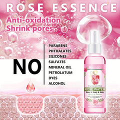 Rose Water Face & Hair Spray Makeup Remover Hydrating Rosewater
