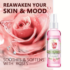 Rose Water Face & Hair Spray Makeup Remover Hydrating Rosewater