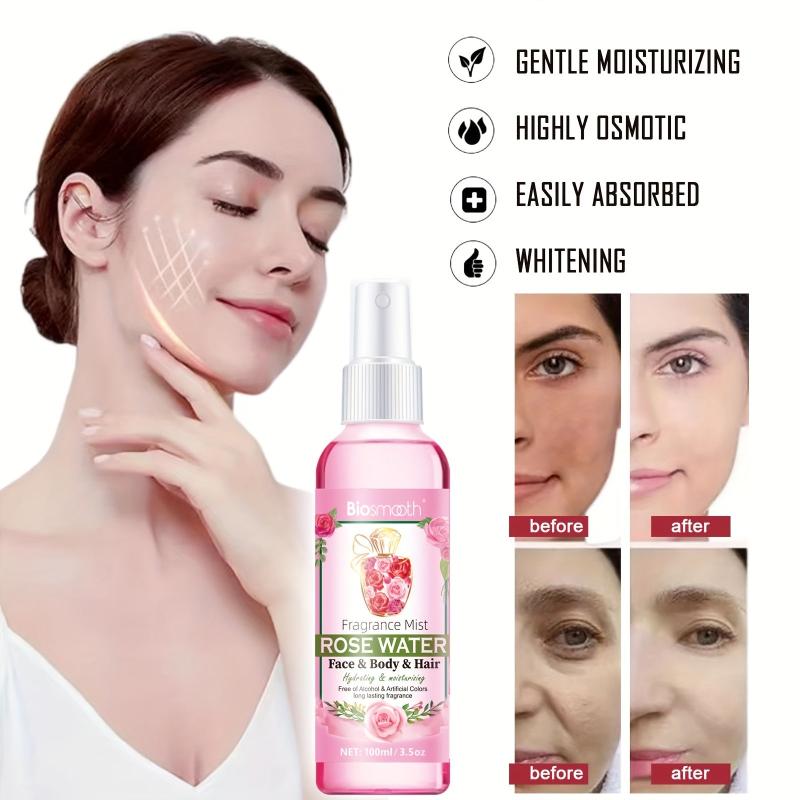 Rose Water Face & Hair Spray Makeup Remover Hydrating Rosewater