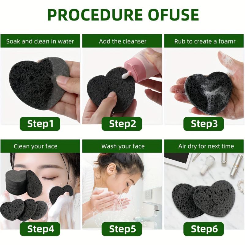 Heart Shape Face Sponge for Cleansing and Exfoliating