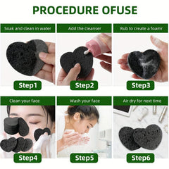 Heart Shape Face Sponge for Cleansing and Exfoliating