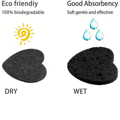 Heart Shape Face Sponge for Cleansing and Exfoliating